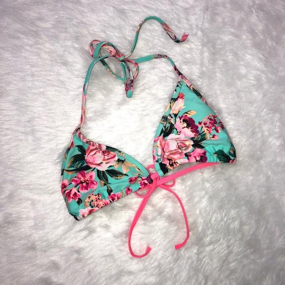 eidon Other - Eidon floral bikini top mint and pink size small